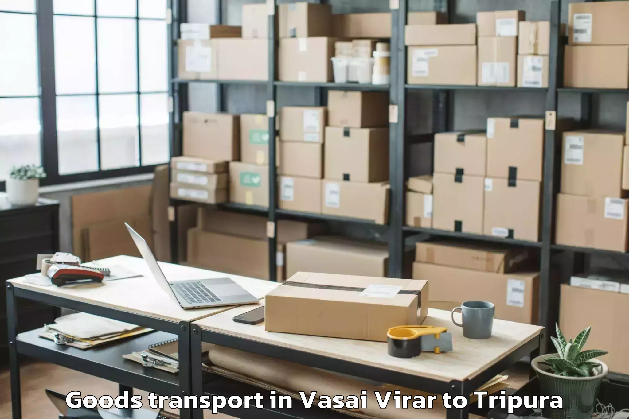 Book Your Vasai Virar to Kamalpur Airport Ixq Goods Transport Today